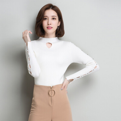 

Cypress House 2018 Autumn New Womens Fashion Simple Solid Color Round Neck Long Sleeve Slim Elegant Bottom Set Regular Knit Shirt S83Z0009ZA7JM White One Size