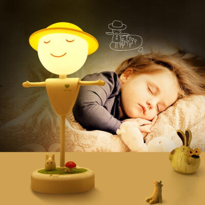 

JIPUSH New unique led scarecrow headlamp charging tap sensor lamp children creative gift atmosphere lamp Desk lamp