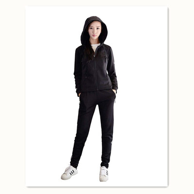 

2018 new comfortable soft womens sweater cardigan suit running fitness