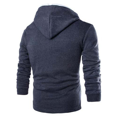

CT&HF Men Fashion Personality Fleece Cotton Long Sleeve Fleece Zipper Design Simple Pure Color Coat Hot Selling Silm Fleece