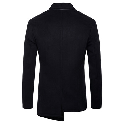 

AOWOFS spring&autumn new mens coat irregular hem Ouma woolen coat windbreaker B039