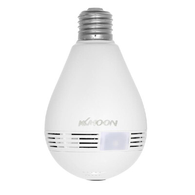 

KKmoon Wireless 960PH960960 Mini Panoramic Fish Eye WIFI 360 Degree Camera LED Light Bulb IP Camera Support for AndroidiOS APP