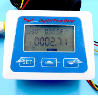 

Digital Flow Meter LCD display Digital Temperature Tester Meter Measuring Flow Senosr Total Liter Gal From ZJ-LCD- model