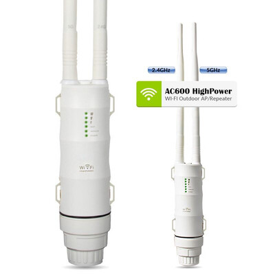 

Outdoor Wifi Repeater 24G 5GHz Wireless WiFi Amplifier with AP WISP AC600 27dBm Wifi Router High Power Wifi Extender