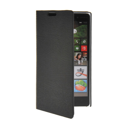 

MOONCASE Slim Leather Side Flip Wallet Card Slot Pouch Stand Shell Back Case Cover for Nokia Lumia 830 Black