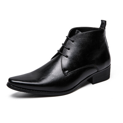

Mens Shoes Fashion Casual Shoes Genuine Leather Shoes Higt Cut Shoes For Men Black Brown Size 39-44