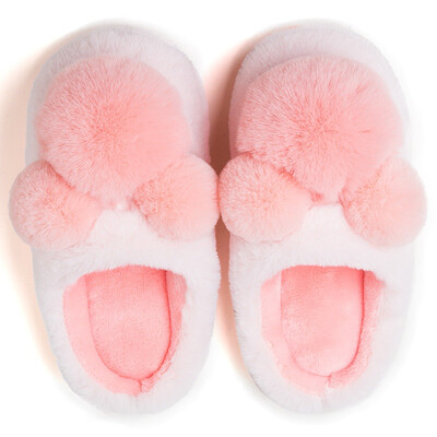 

Love home cotton slippers autumn&winter couple cotton shoes cartoon home warm shoes female pink 4041 LJ6018