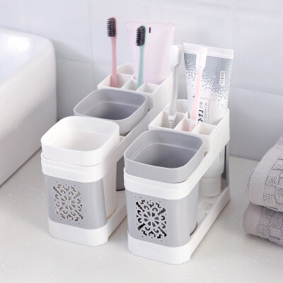 

Jiebi Shi brushing cup set bathroom toothbrush rack simple bathroom washing storage rack toothbrush holder single