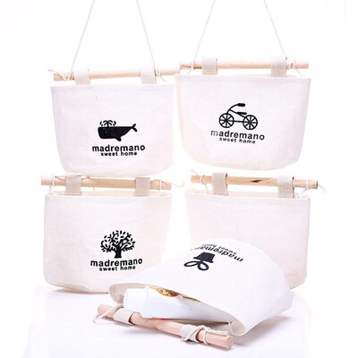

UpperX Over the Door Magazine Storage Pockets Wall Door Closet Hanging Storage bag organizer 4PCS Bag-Natural