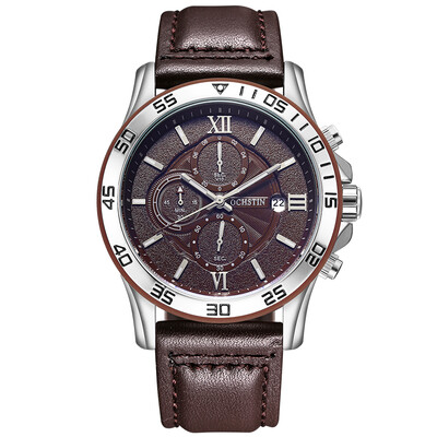

OCHSTIN Top Luxury Military Style Luminous Quartz Men Watch Genuine Leather Water-Proof Chronograph Casual Wristwatch Masculino Re