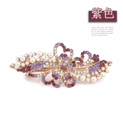 

Pearl water drill hair clip fashionable joker top clip style pearl clip jewelry