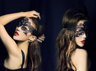 

mymei Elegant Sexy Eye Mask Stunning Venetian Masquerade Party Opera Fancy Black