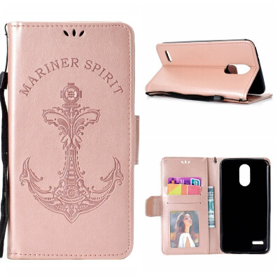 

MOONCASE Huawei Glory 7X Embossed Mermaid Anchor Leather Case - Rose Gold