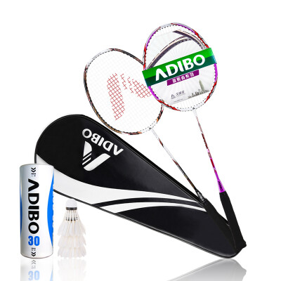 

Ai Dibao ADIBO badminton racket carbon on the AT190-200 two packs have been threaded to send the ball