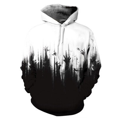 

QYDM-325 Mens Hoodie 3D Printed Women Pullover Sweater