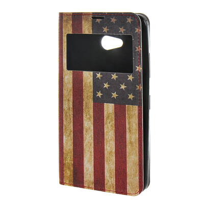 

MOONCASE Case for Microsoft Lumia 640 Slim Flip Leather Wallet Card and Kickstand Case Cover / a05
