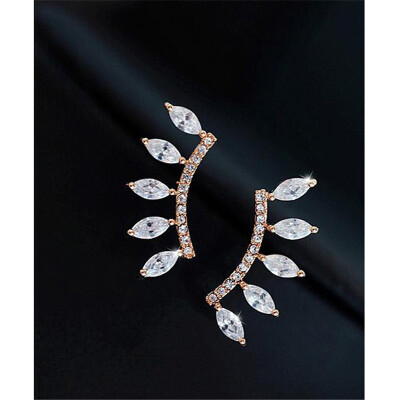 

MyMei New Fashion Ear Stud Earrings Gold Silver Plated Crystal Rhinestone Jewelry