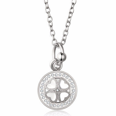 

Fashion Round Shell Crystals Inlay Sweater Chain Necklace for Women