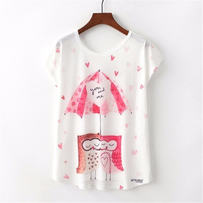 

Summer Novelty Women T Shirt Harajuku Kawaii Cute Style Nice Cat Print T-shirt