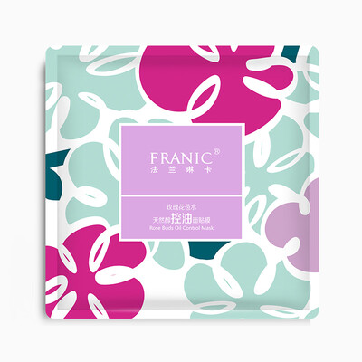 

Français Card Rose Water Natural Alcohol Control Oil Mask 25ml5 Black Film Oil Hydrating Brightening Skin Color Lady