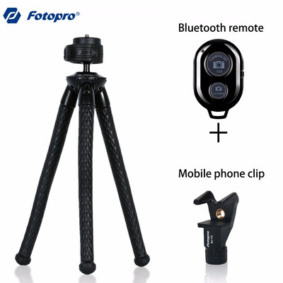 

Flexible Tripod Fotopro Camera Tripod with Phone Tripod Mount Wrappable Leg Tripod Action Video Tripod Lightweight Mini Camera