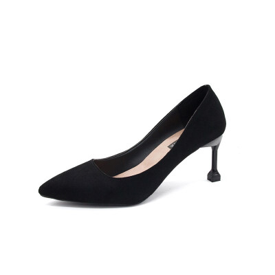 

2018 autumn new high heels womens Europe&the United States fine with cats&black single shoes Korean version of the wild