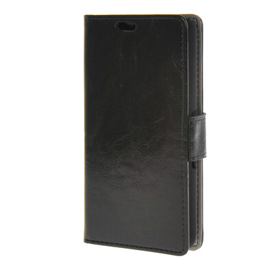 

MOONCASE Smooth PU Leather Flip Wallet Card Slot Bracket Back Case Cover for Sony Xperia E4G Black