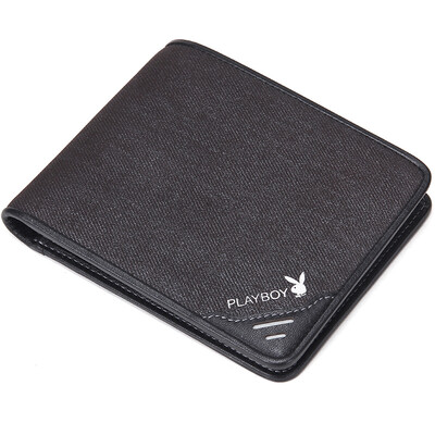 

Playboy Playboy Men&39s First Cowhide Fashion Casual Wallets Splicing Transverse Wallets PAA9873-4B Black