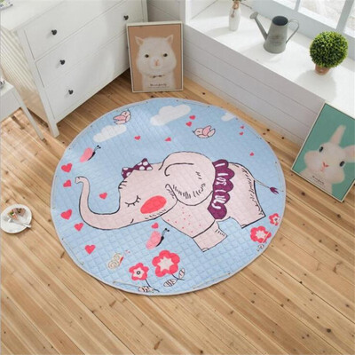 

Cartoon Animals Elephant Lion Bear Rabbit Baby Developing Crawling Play Mats Blanket as Kids Toys Storage Bag Nordic Style Toys