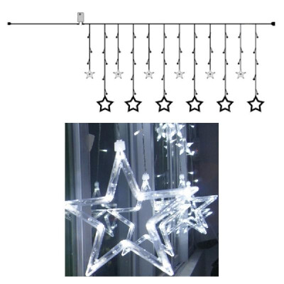 

2019 New Party Decoration 108 Bulbs LED 25M Indoor Outdoor Party Christmas Tree Garden Yard Fence Lamp Holiday Pentacle Curtain T