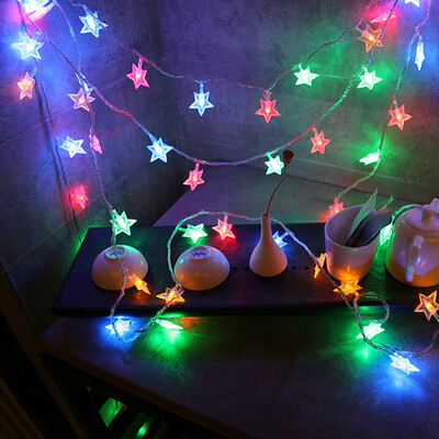 

Inkfish color star lights 20 meters 200 lights plug-in models with tail plug LED lights birthday party wedding decoration lights window decoration hanging lamp restaurant corridor outdoor courtyard waterproof hanging lamp