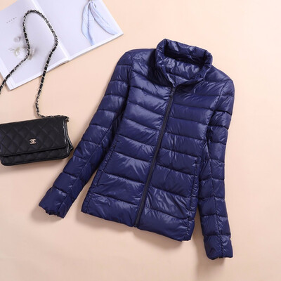 

Camping & Hiking Down Light thin short female Stand collar Down Jackets Keep warm Down jacket Large code fat girl