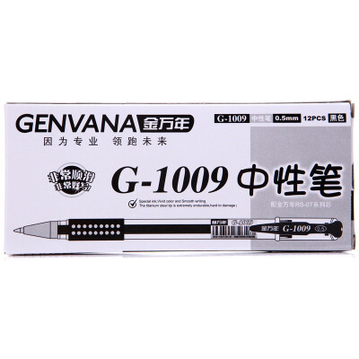 

Золотые годы (Genvana) G-1009 Gel 0,5 пуля - черный (12 палочки)