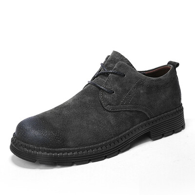 

2018 suede shoes mens shoes leather England mens casual shoes retro shoes shoes tide shoes with low shoes
