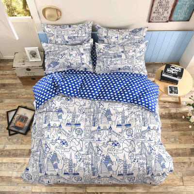 

Baolisi Tc Skin Cotton Ikea Style Blada Four Pieces Beding Set