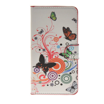 

MOONCASE Butterfly style Leather Side Flip Wallet Card Slot Stand Pouch ЧЕХОЛ ДЛЯ Samsung Galaxy E7