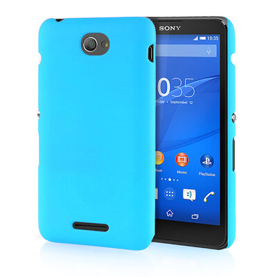 

MOONCASE Hard Rubberized Rubber Coating Devise Back ЧЕХОЛ ДЛЯ Sony Xperia E4 Azure