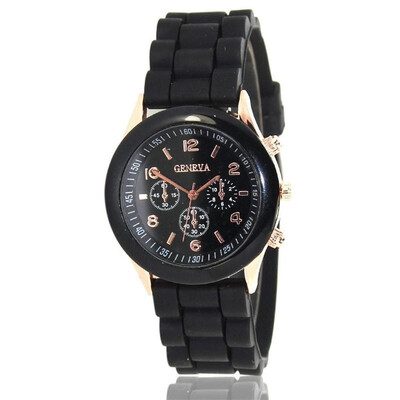

New Men Women Geneva Silicone Rubber Jelly Gel Quartz Analog Sports Wrist Watch