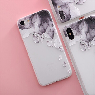 

iphone 6 6s 8 678 plus X 5s 5 SE Case Granite Scrub Marble Stone Painted Silicone Phone Case