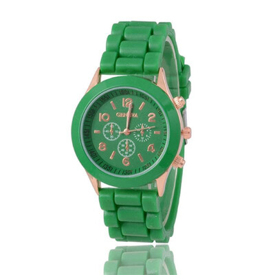 

New Men Women Geneva Silicone Rubber Jelly Gel Quartz Analog Sports Wrist Watch