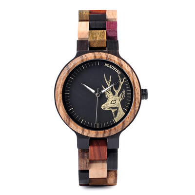 

BOBO BIRD wooden quartz pointer watch P14