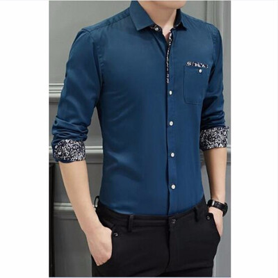 

2018 Autumn New Mens Shirt brand luxury mens casual long-sleeved short-sleeved dress shirt lapel floral shirt mens clothing