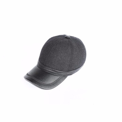 

New Mens Wool Caps Hats Adult Wool Baseball Cap Ear Protection Hat Yong Man Baseball Hat New Year Gift Adjustable B-7235