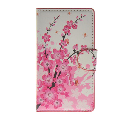 

MOONCASE Plum flower style Leather Side Flip Wallet Card Slot Stand Pouch Case Cover for Microsoft Lumia 532