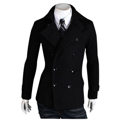 

Zogaa New Men's Wool Coat Autumn And Winter Double-breasted Casual