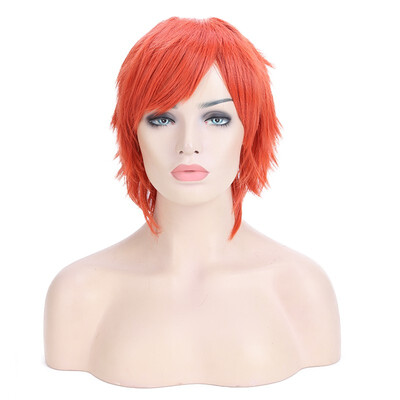 

Halloween Unisex Anime Fashion Short Wig Cosplay Party Straight Hair Cosplay Full Wigs Orange
