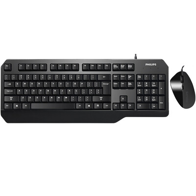 

Philips PHILIPS SPT6202B mouse&keyboard set wired mouse&keyboard set office mouse&keyboard set film keyboard business mouse&keyboard set black self-support