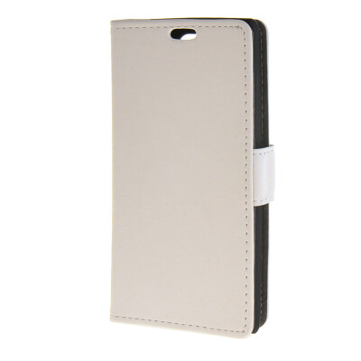 

MOONCASE Simple style Leather Wallet Flip Card Stand Back Case Cover for LG MAGNA White