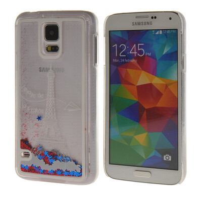 

MOONCASE 3D Плывун Жидкость течет Шинни Жесткий пластиковый прозрачный Ясно чехол для Samsung Galaxy S5 красный