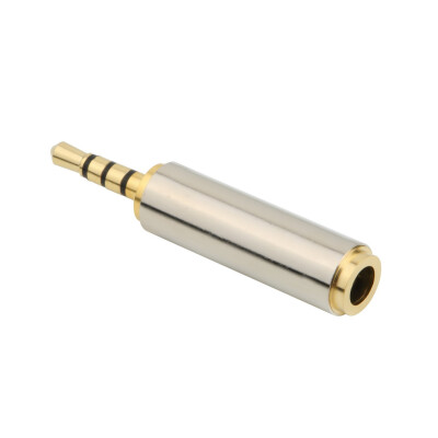 

Gold 2.5mm Male to 3.5mm Female Stereo Audio Headphone Jack Adapter Converter
